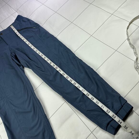Athleta Pants Womens 8 Blue Trekkie Cropped Ankle Nylon Hiking Athletic Ripstop - Picture 11 of 12